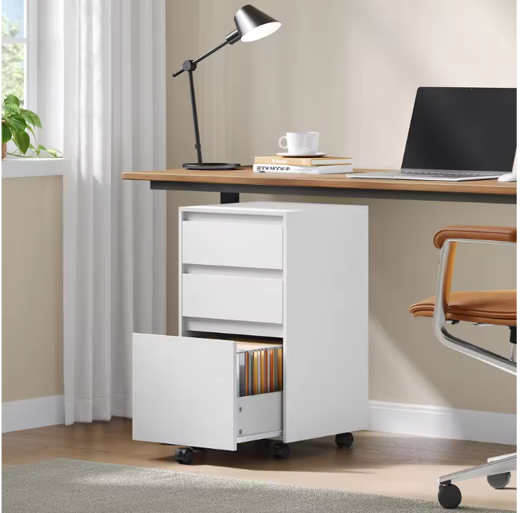 Mobiele Archiefkast met 3 Laden – Verrijdbare Printertafel en amp; Kantooropbergkast