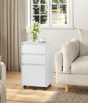 Mobiele Archiefkast met 3 Laden – Verrijdbare Printertafel en amp; Kantooropbergkast