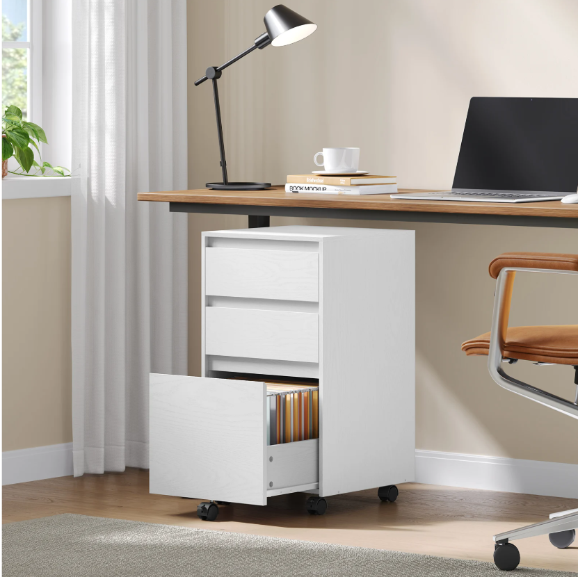 Mobiele Archiefkast met 3 Laden – Verrijdbare Printertafel en amp; Kantooropbergkast