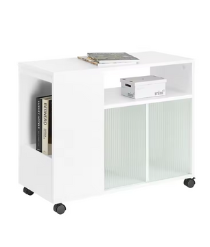 Verrijdbare Archiefkast met Lade en amp; Deuren – Printertafel met Opbergruimte