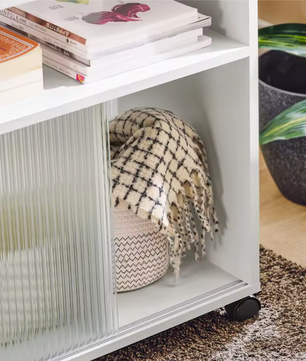 Verrijdbare Archiefkast met Lade en amp; Deuren – Printertafel met Opbergruimte