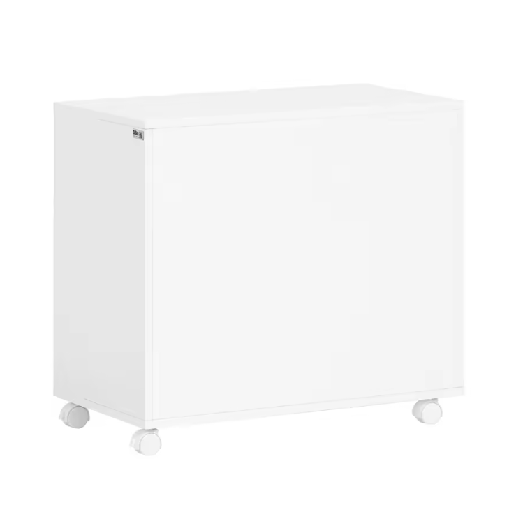 Mobiele Printertafel met Lade en Kast – Opbergmeubel op Wielen voor Kantoor en amp; Thuis