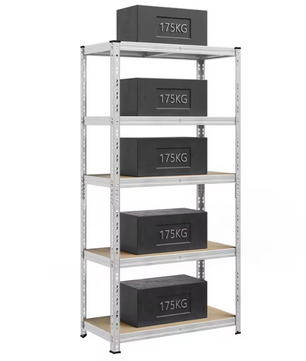Robuust Opbergrek 50x100x200 cm – 5 Planken – 875 kg Draagkracht