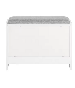 Schoenenbank met Opklapbare Zit en Opbergvak – Wit – Compact 60 cm