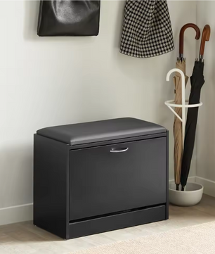 Schoenenbank met Opklapbare Zit en Opbergvak – Wit – Compact 60 cm