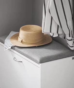 Schoenenbank met Opklapbare Zit en Opbergvak – Wit – Compact 60 cm