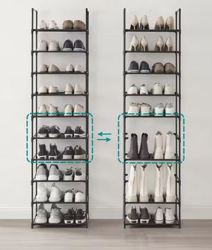 Smal Schoenenrek met 10 Niveaus – Metalen Frame