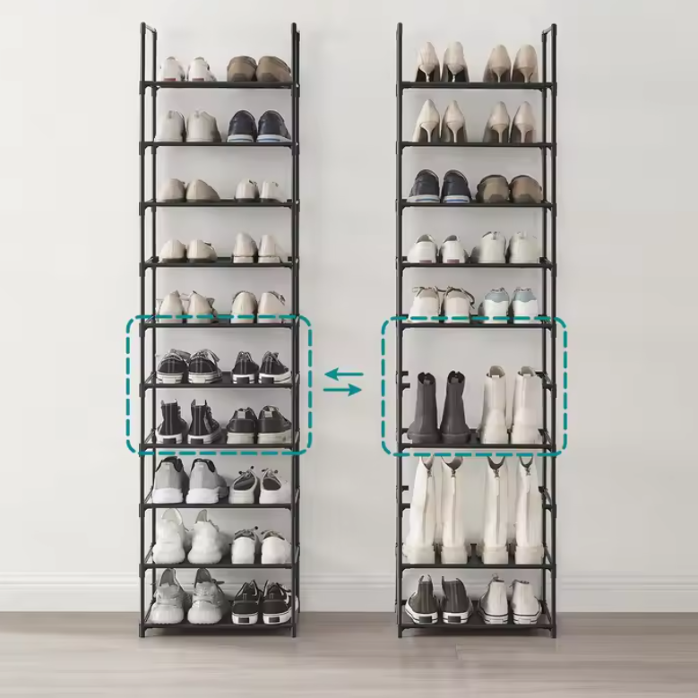 Smal Schoenenrek met 10 Niveaus – Metalen Frame