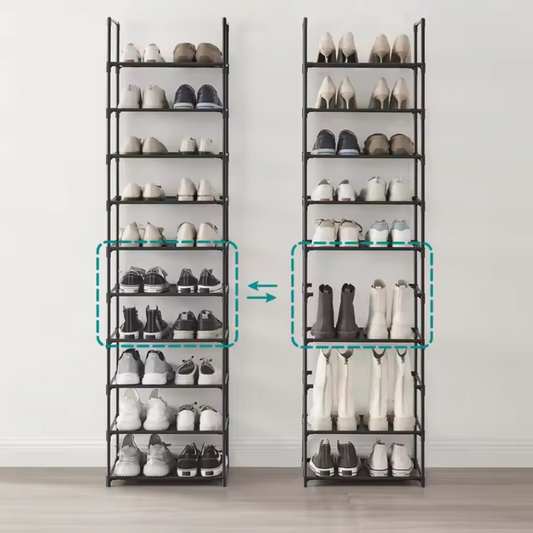 Smal Schoenenrek met 10 Niveaus – Metalen Frame