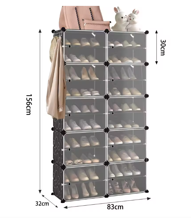 Grote Schoenenkast met Deuren – Ruimte voor ca. 40 Paar