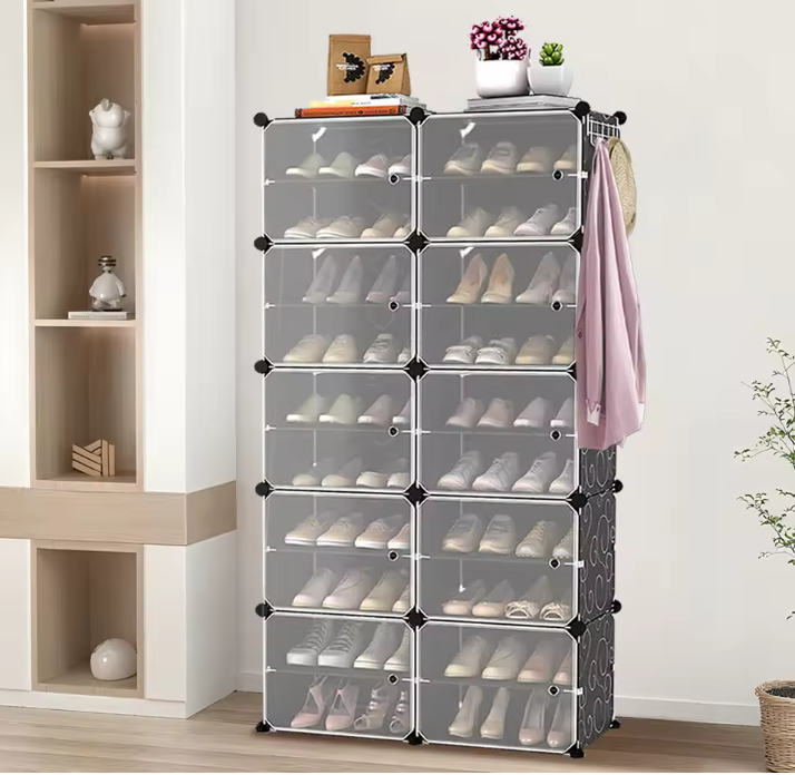 Grote Schoenenkast met Deuren – Ruimte voor ca. 40 Paar