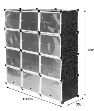 Schoenenrek 48 paar – 3 x 8 niveaus, multifunctionele schoenenopberger voor hal en slaapkamer
