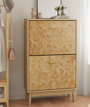 Schoenenkast met Houtstructuur – Smal Model met Massief Houten Poten