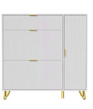 Schoenenkast met 3 Vouwladen en Opbergvakken – Vrijstaand, Stabiel en Ruimtebesparend