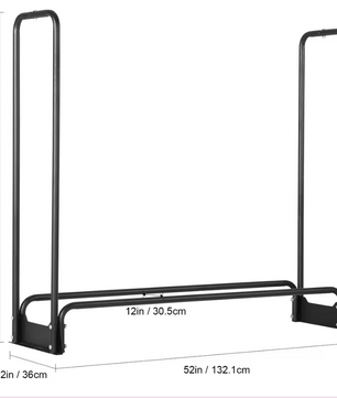 Buitenhaard Houtopslagrek met Waterdichte 600D Cover – Heavy Duty en Groot Formaat