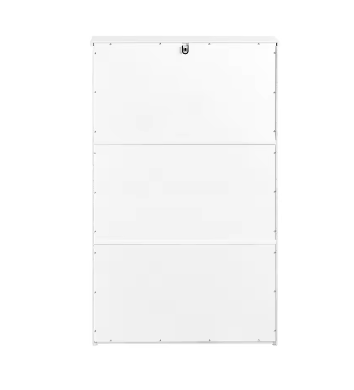 Smalle Schoenenkast met 2 Klepvakken en Lade – 61×101×26 cm