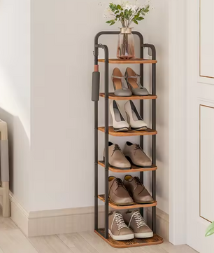 Verticaal Schoenenrek met 6 Lagen – Vrijstaand en Ruimtebesparend