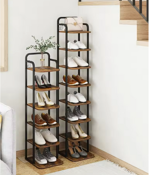 Verticaal Schoenenrek met 6 Lagen – Vrijstaand en Ruimtebesparend