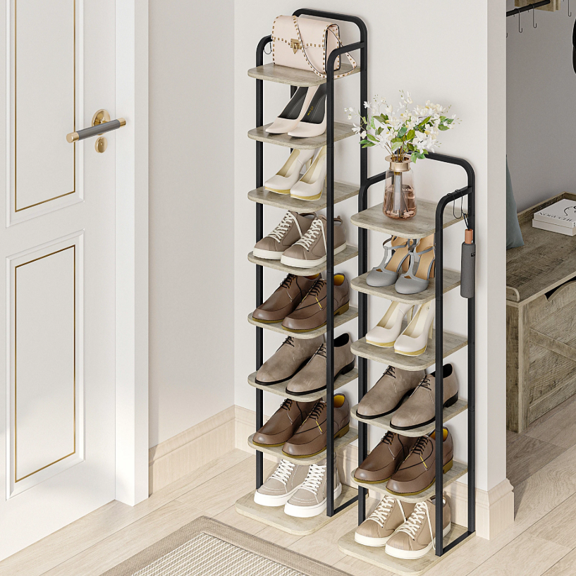 Verticaal Schoenenrek met 6 Lagen – Vrijstaand en Ruimtebesparend