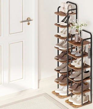 Verticaal Schoenenrek met 6 Lagen – Vrijstaand en Ruimtebesparend
