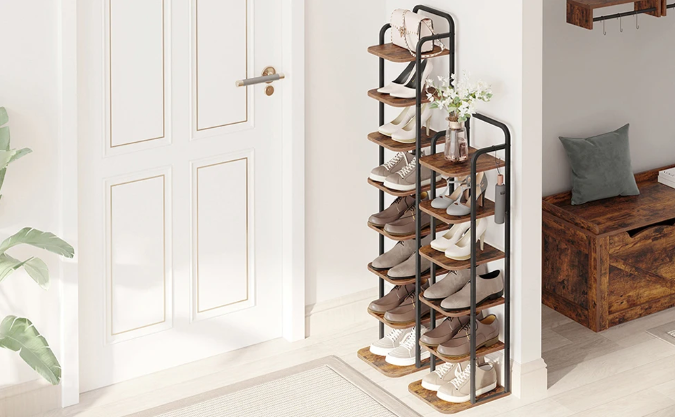 Verticaal Schoenenrek met 6 Lagen – Vrijstaand en Ruimtebesparend