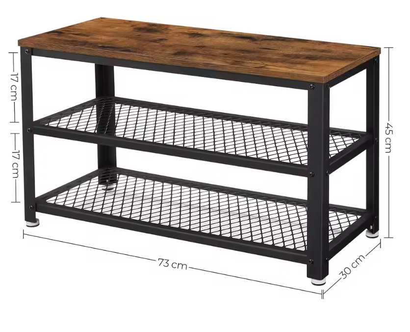 Wandkapstok en Schoenenbank Set – Compleet Opbergsysteem voor Hal en Entree