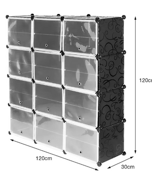 Schoenenrek met 48 Vakjes – Modulair Schoenenkast Systeem met 3×8 Lagen