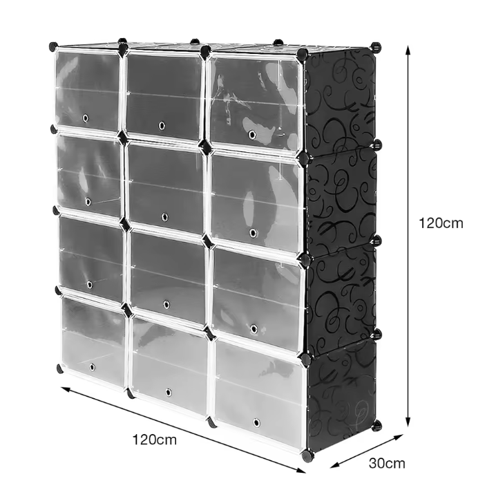 Schoenenrek met 48 Vakjes – Modulair Schoenenkast Systeem met 3×8 Lagen