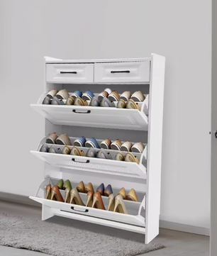 Schoenenkast met 5 Lades – Vrijstaand Flip-Design Schoenenorganizer voor Hal en Woning