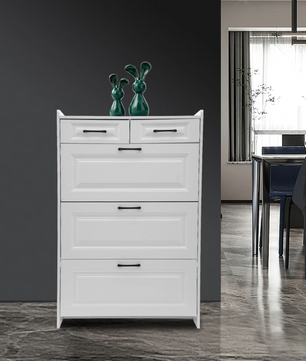 Schoenenkast met 5 Lades – Vrijstaand Flip-Design Schoenenorganizer voor Hal en Woning