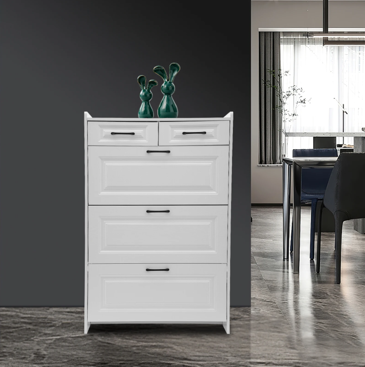 Schoenenkast met 5 Lades – Vrijstaand Flip-Design Schoenenorganizer voor Hal en Woning