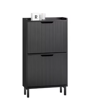 Smalle Schoenenkast met 2 Kleppen – Moderne Opbergkast voor Hal en Entree