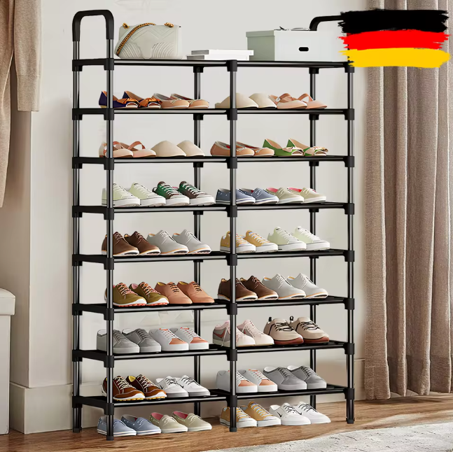8-Lagen Schoenenrek – Ruimtebesparende Schoenenorganizer met Stofwerend Ontwerp