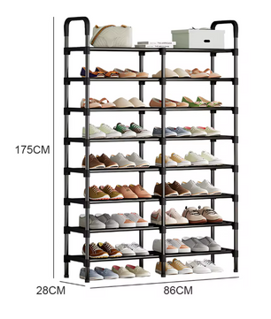 8-Lagen Schoenenrek – Ruimtebesparende Schoenenorganizer met Stofwerend Ontwerp
