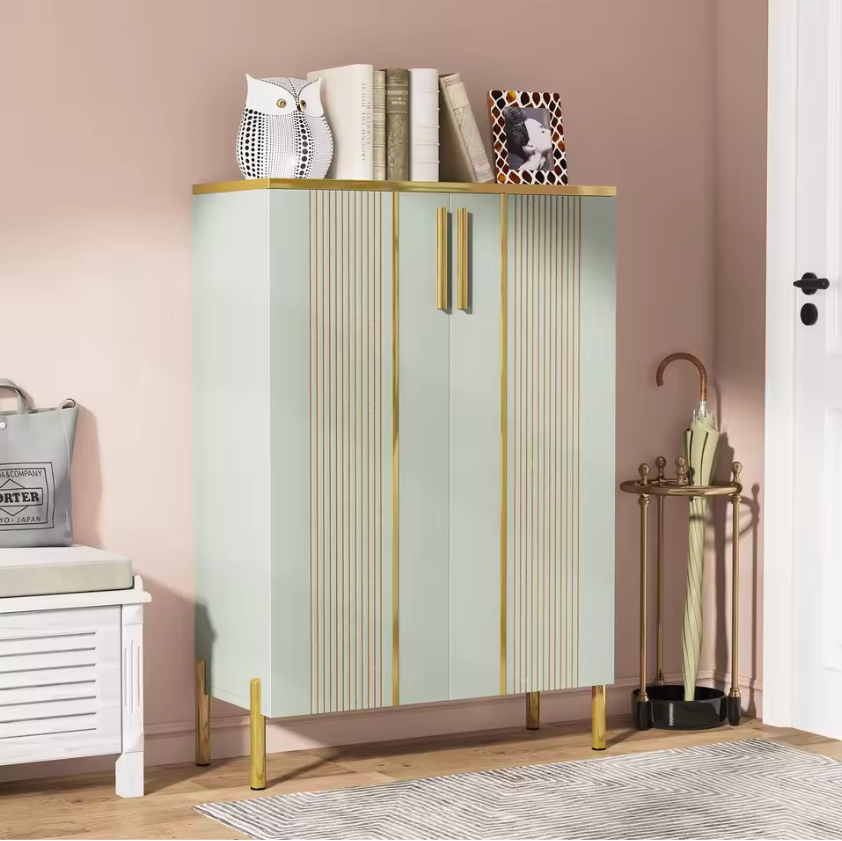 6-laags Schoenenkast met Deuren – Houten Schoenenkast met Verstelbare Planken voor Hal, Slaapkamer en Entree