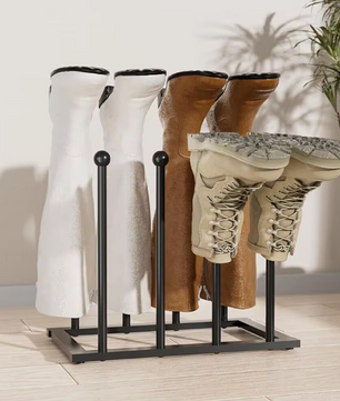 Witte Schoenenkast met 12 Vakken – Ruimtebesparend Houten Schoenenrek