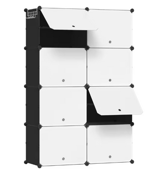 Schoenenkast met 8 Compartimenten – DIY Schoenenrek voor 32 Paar