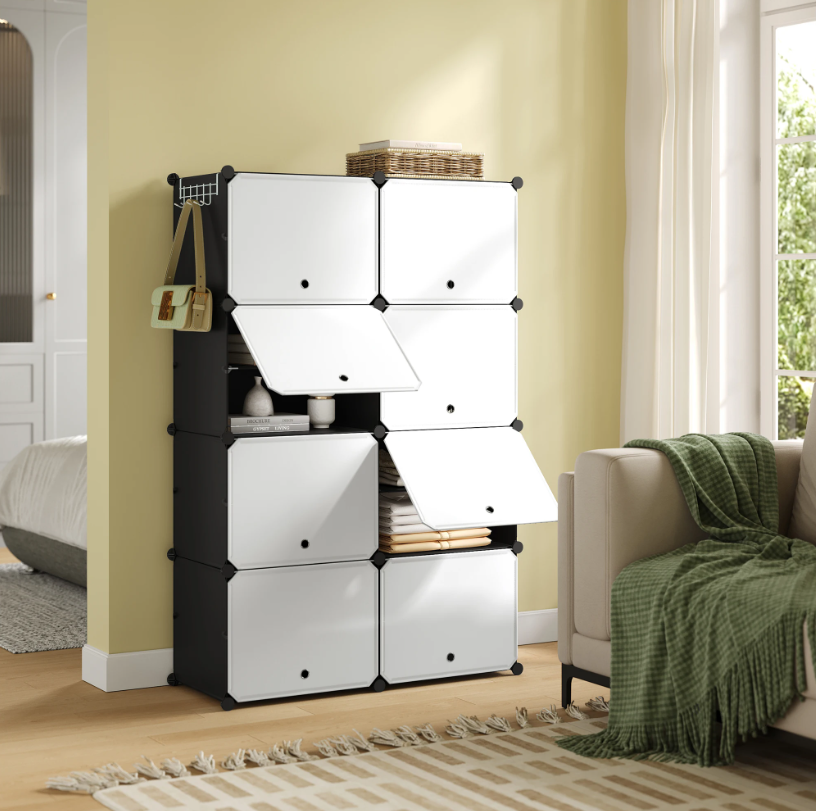 Schoenenkast met 8 Compartimenten – DIY Schoenenrek voor 32 Paar