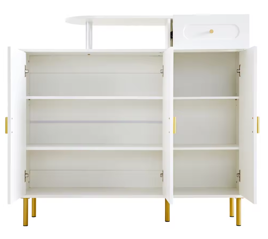 Moderne Dressoir- en Schoenenkast – 1 Lade en 3 Deuren, Wit