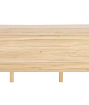 Schoenenbank met Zitting – Bambou en MDF, Met Schuifdeuren en Opbergruimte