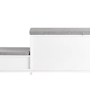 Witte Schoenenbank met Zitting en Opbergruimte – 100×35×42 cm