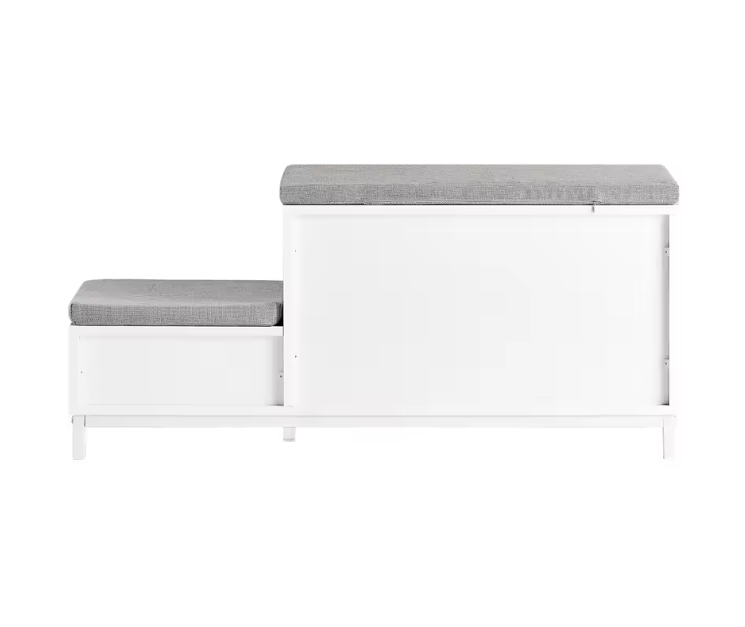 Witte Schoenenbank met Zitting en Opbergruimte – 100×35×42 cm