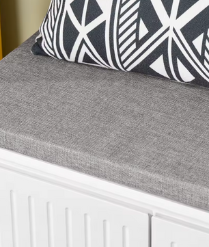 Witte Schoenenbank met Zitting en Opbergruimte – 100×35×42 cm