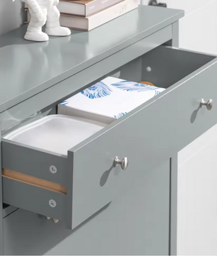 Schoenenkast met 2 Kleppen en Lade – MDF, Compact en Stijlvol (80×108×25 cm)