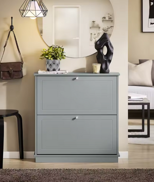 Smalle Schoenenkast met 2 Kleppen – ompact en Ruimtebesparend