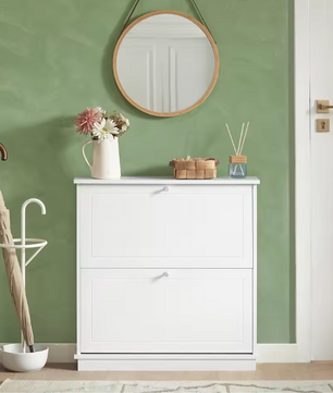 Smalle Schoenenkast met 2 Kleppen – ompact en Ruimtebesparend