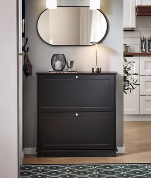 Smalle Schoenenkast met 2 Kleppen – ompact en Ruimtebesparend