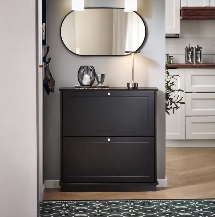 Smalle Schoenenkast met 2 Kleppen – ompact en Ruimtebesparend