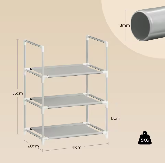 Smal Schoenenrek met 3–8 Lagen – Metaal en Non-woven, Ruimtebesparend