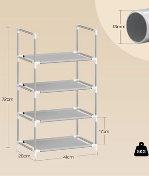 Smal Schoenenrek met 3–8 Lagen – Metaal en Non-woven, Ruimtebesparend